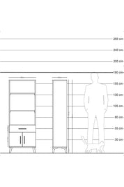 Arges Dolap 3 Raflı Tek Çekmeceli 2 Kapaklı 60x30x163 Aytaşı-Antrasit