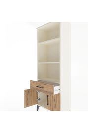 Arges Dolap 3 Raflı Tek Çekmeceli 2 Kapaklı 60x30x163 Aytaşı-Çam