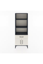 Arges Dolap 3 Raflı Tek Çekmeceli 2 Kapaklı 60x30x163 Antrasit-Aytaşı