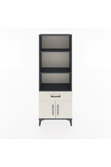 Arges Dolap 3 Raflı Tek Çekmeceli 2 Kapaklı 60x30x163