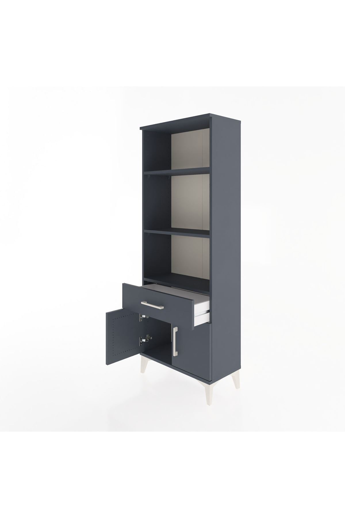 Arges Dolap 3 Raflı Tek Çekmeceli 2 Kapaklı 60x30x163 - S20M120V5A