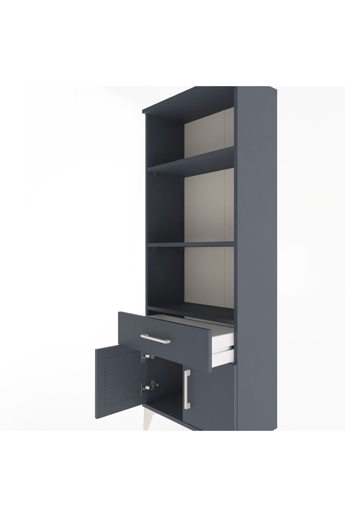 Arges Dolap 3 Raflı Tek Çekmeceli 2 Kapaklı 60x30x163 - S20M120V5A