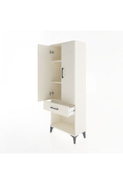 Arges Dolap 3 Raflı Tek Çekmeceli 2 Kapaklı 60x30x163 Aytaşı-Aytaşı