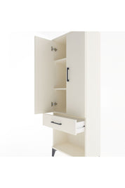 Arges Dolap 3 Raflı Tek Çekmeceli 2 Kapaklı 60x30x163 Aytaşı-Aytaşı