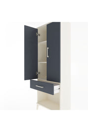Arges Dolap 3 Raflı Tek Çekmeceli 2 Kapaklı 60x30x163 Aytaşı-Antrasit