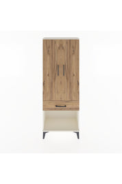 Arges Dolap 3 Raflı Tek Çekmeceli 2 Kapaklı 60x30x163 Aytaşı-Çam