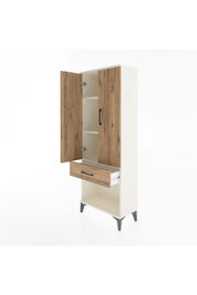 Arges Dolap 3 Raflı Tek Çekmeceli 2 Kapaklı 60x30x163 Aytaşı-Çam