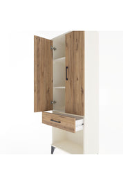 Arges Dolap 3 Raflı Tek Çekmeceli 2 Kapaklı 60x30x163 Aytaşı-Çam