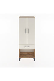 Arges Dolap 3 Raflı Tek Çekmeceli 2 Kapaklı 60x30x163 Çam-Aytaşı