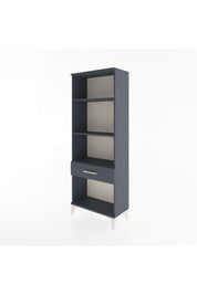 Arges Dolap 3 Raflı Tek Çekmeceli 60x30x163 Antrasit-Antrasit