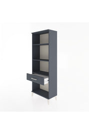 Arges Dolap 3 Raflı Tek Çekmeceli 60x30x163 Antrasit-Antrasit