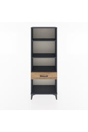 Arges Dolap 3 Raflı Tek Çekmeceli 60x30x163 Antrasit-Çam
