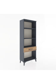 Arges Dolap 3 Raflı Tek Çekmeceli 60x30x163 Antrasit-Çam