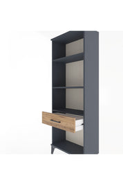 Arges Dolap 3 Raflı Tek Çekmeceli 60x30x163 Antrasit-Çam