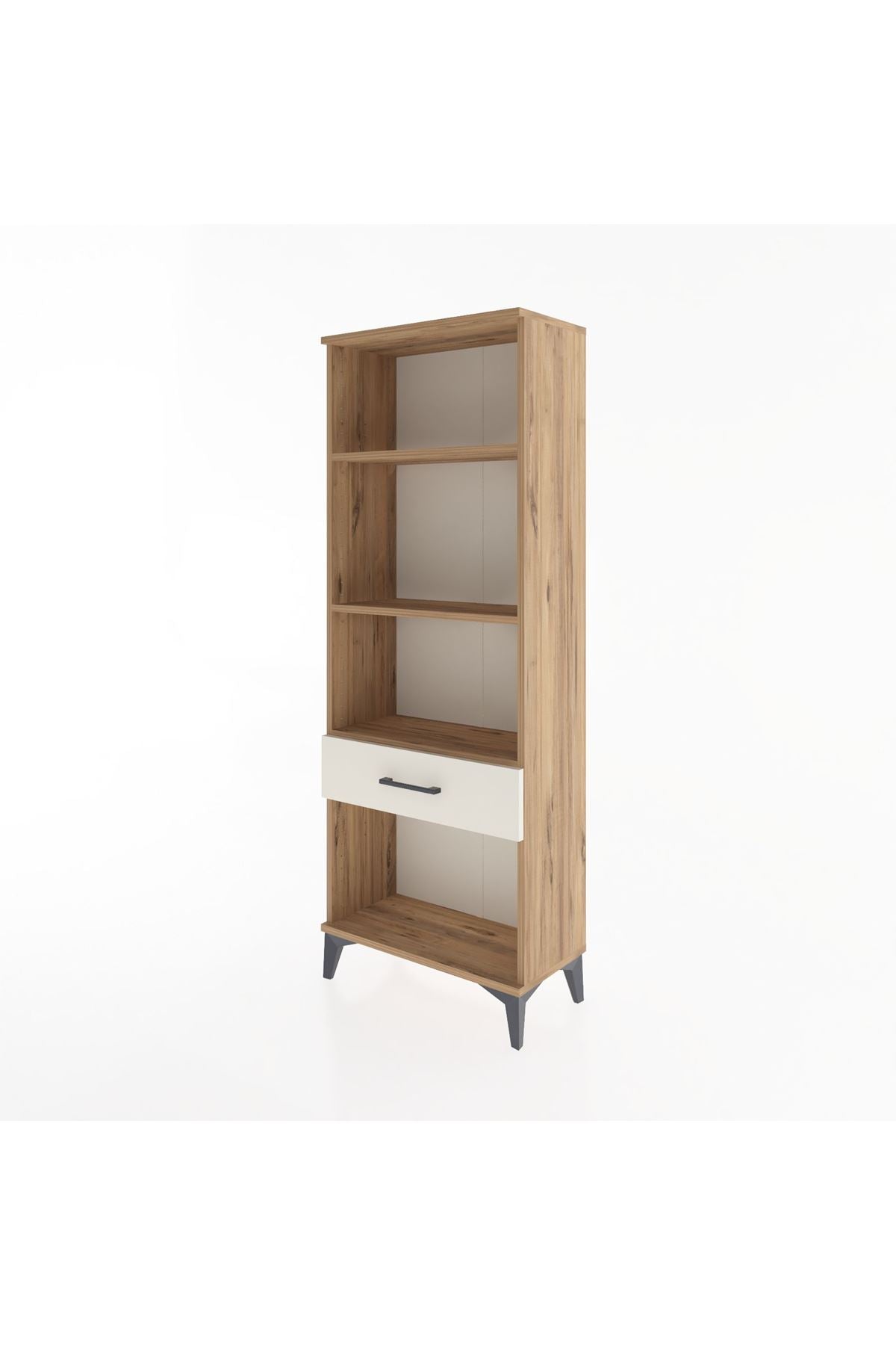 Arges Dolap 3 Raflı Tek Çekmeceli 60x30x163 Çam-Aytaşı