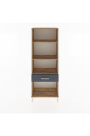 Arges Dolap 3 Raflı Tek Çekmeceli 60x30x163 Çam-Antrasit