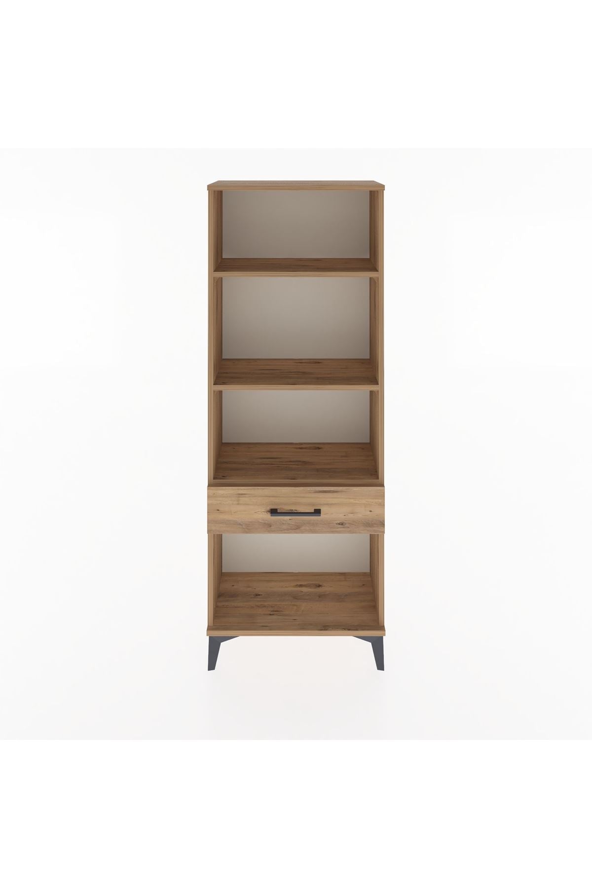 Arges Dolap 3 Raflı Tek Çekmeceli 60x30x163 Çam-Çam