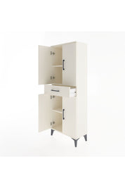 Arges Dolap 3 Raflı Tek Çekmeceli 4 Kapaklı 60x30x163 Aytaşı-Aytaşı