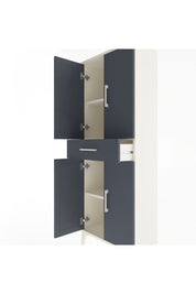 Arges Dolap 3 Raflı Tek Çekmeceli 4 Kapaklı 60x30x163 Aytaşı-Antrasit