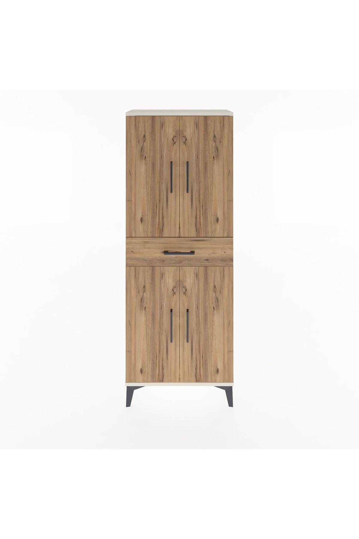 Arges Dolap 3 Raflı Tek Çekmeceli 4 Kapaklı 60x30x163 Aytaşı-Çam