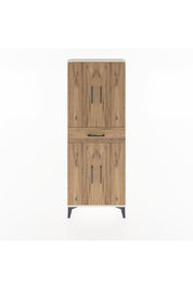 Arges Dolap 3 Raflı Tek Çekmeceli 4 Kapaklı 60x30x163 Aytaşı-Çam