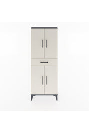 Arges Dolap 3 Raflı Tek Çekmeceli 4 Kapaklı 60x30x163 Antrasit-Aytaşı