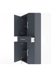 Arges Dolap 3 Raflı Tek Çekmeceli 4 Kapaklı 60x30x163 Antrasit-Antrasit