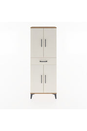 Arges Dolap 3 Raflı Tek Çekmeceli 4 Kapaklı 60x30x163 Çam-Aytaşı