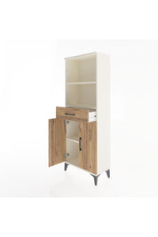 Arges Dolap 3 Raflı Tek Çekmeceli 2 Kapaklı 60x30x163 Aytaşı-Çam