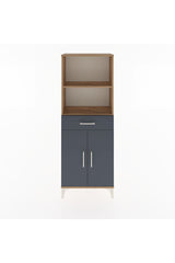 Arges Dolap 3 Raflı Tek Çekmeceli 2 Kapaklı 60x30x163