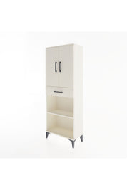 Arges Dolap 3 Raflı Tek Çekmeceli 2 Kapaklı 60x30x163 Aytaşı-Aytaşı