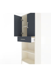 Arges Dolap 3 Raflı Tek Çekmeceli 2 Kapaklı 60x30x163 Aytaşı-Antrasit