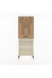 Arges Dolap 3 Raflı Tek Çekmeceli 2 Kapaklı 60x30x163 Aytaşı-Çam