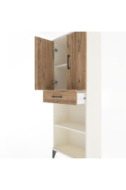 Arges Dolap 3 Raflı Tek Çekmeceli 2 Kapaklı 60x30x163 Aytaşı-Çam