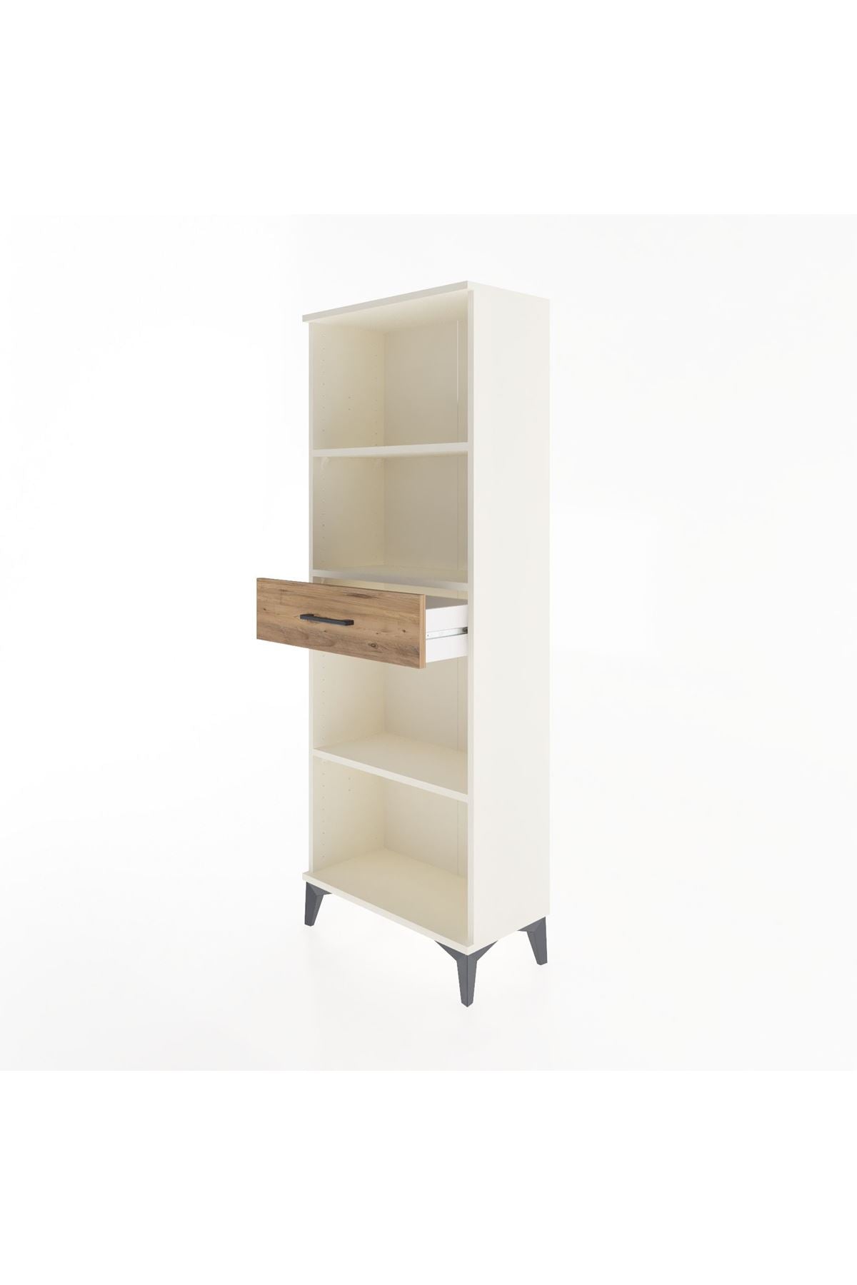 Arges Dolap 3 Raflı Tek Çekmeceli 60x30x163 Aytaşı-Çam