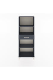 Arges Dolap 3 Raflı Tek Çekmeceli 60x30x163 Antrasit-Antrasit