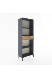 Arges Dolap 3 Raflı Tek Çekmeceli 60x30x163 Antrasit-Çam