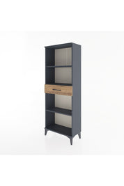 Arges Dolap 3 Raflı Tek Çekmeceli 60x30x163 Antrasit-Çam