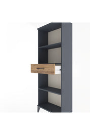 Arges Dolap 3 Raflı Tek Çekmeceli 60x30x163 Antrasit-Çam