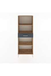 Arges Dolap 3 Raflı Tek Çekmeceli 60x30x163 Çam-Antrasit