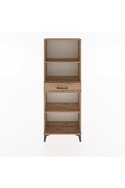 Arges Dolap 3 Raflı Tek Çekmeceli 60x30x163 Çam-Çam