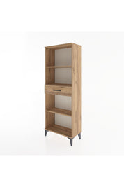 Arges Dolap 3 Raflı Tek Çekmeceli 60x30x163 Çam-Çam