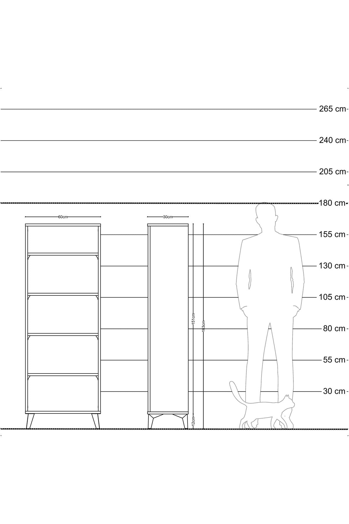 Arges Dolap 4 Raflı 60x30x163 Aytaşı-Çam