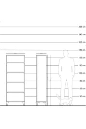 Arges Dolap 4 Raflı 60x30x163 Çam-Aytaşı