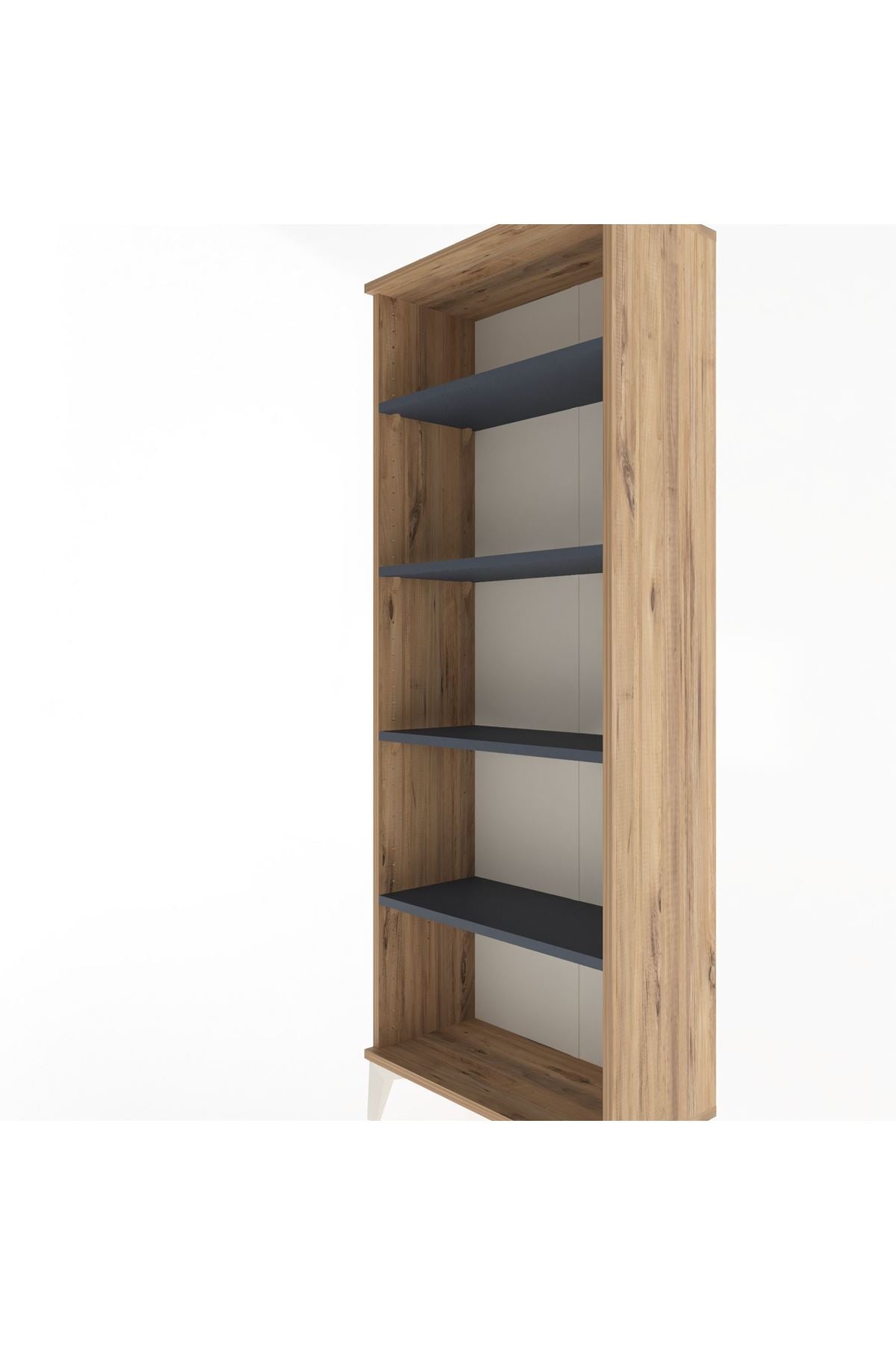 Arges Dolap 4 Raflı 60x30x163 Çam-Antrasit