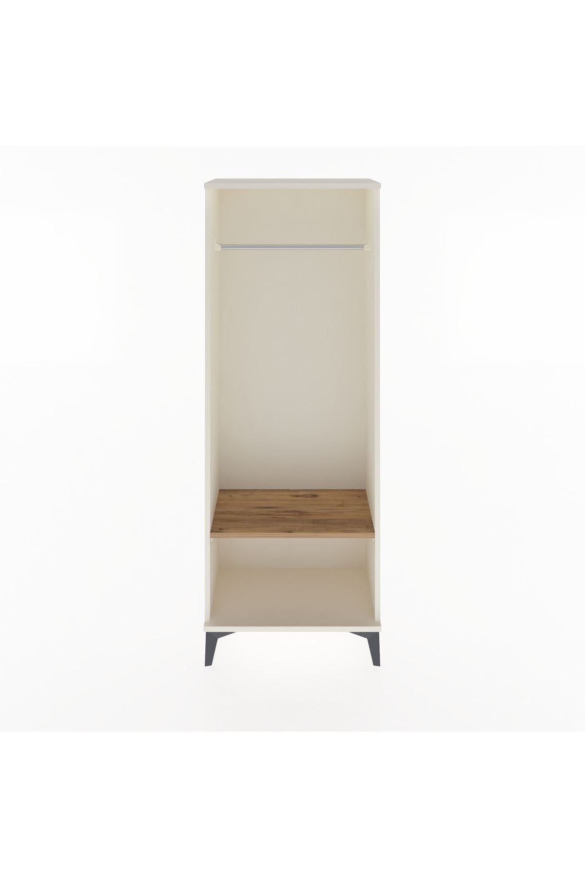 Arges Dolap Tek Raflı Kapaklı Tek Askılı 60x30x163 Aytaşı-Çam