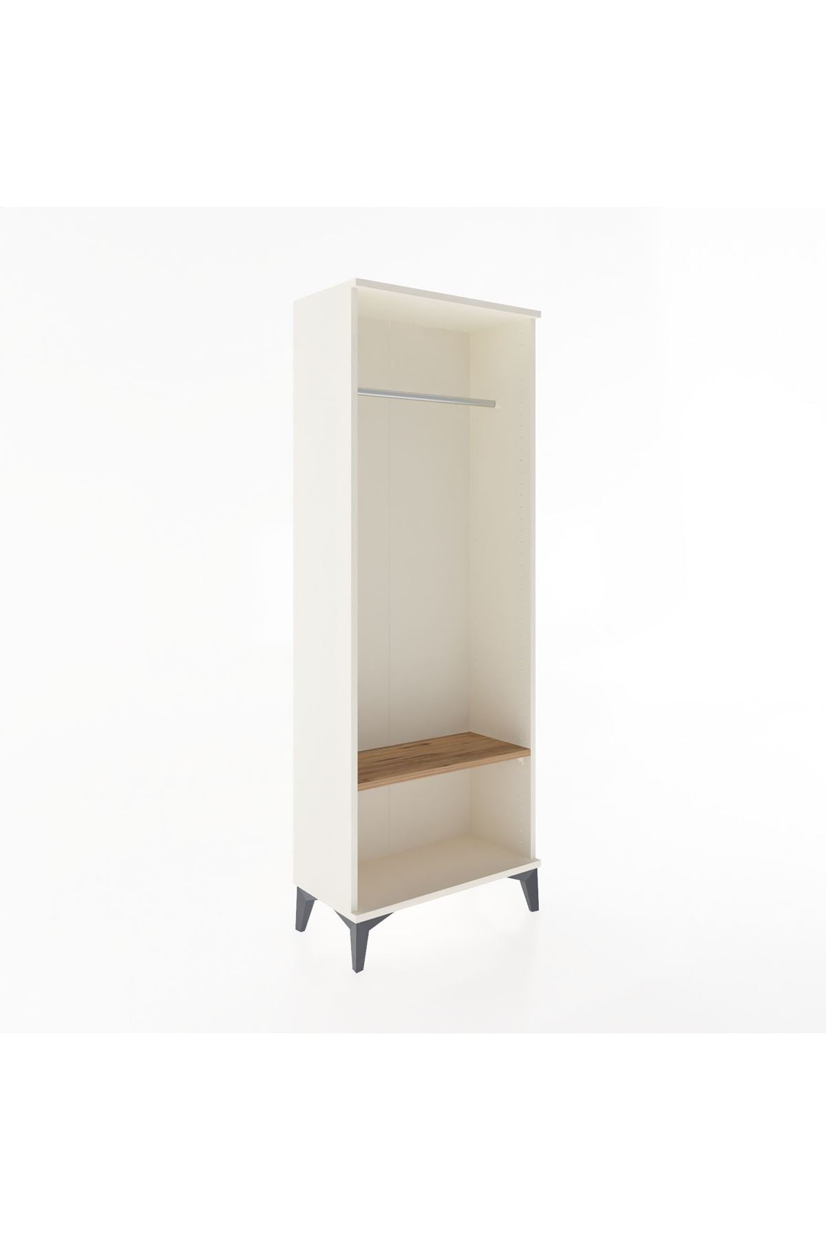 Arges Dolap Tek Raflı Kapaklı Tek Askılı 60x30x163 Aytaşı-Çam