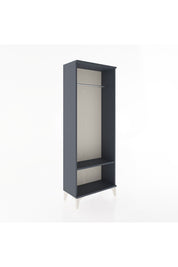 Arges Dolap Tek Raflı Kapaklı Tek Askılı 60x30x163 Antrasit-Antrasit