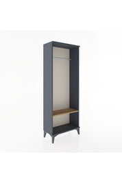 Arges Dolap Tek Raflı Kapaklı Tek Askılı 60x30x163 Antrasit-Çam