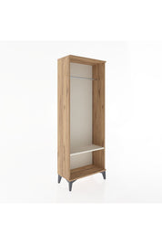Arges Dolap Tek Raflı Kapaklı Tek Askılı 60x30x163 Çam-Aytaşı
